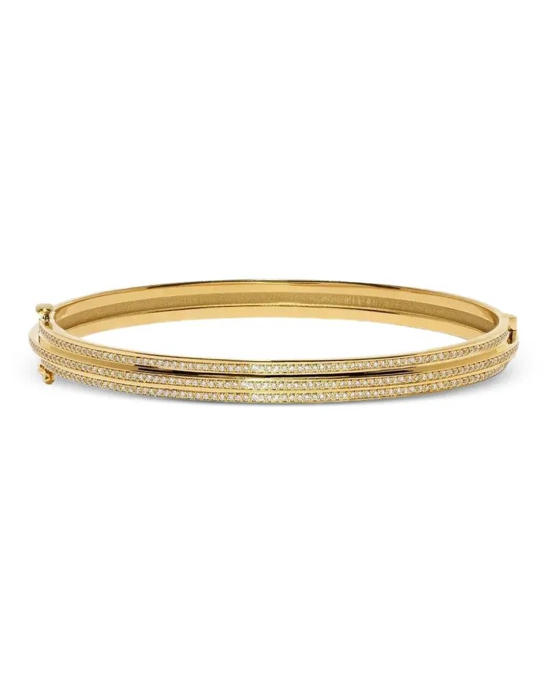 AZLEE Armreif mit Rautenmuster - Gold Gold