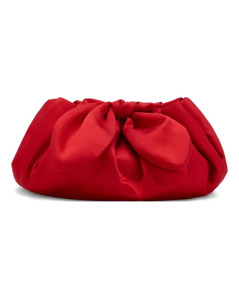 Oscar de la Renta Clutch aus Satin - Rot Rot