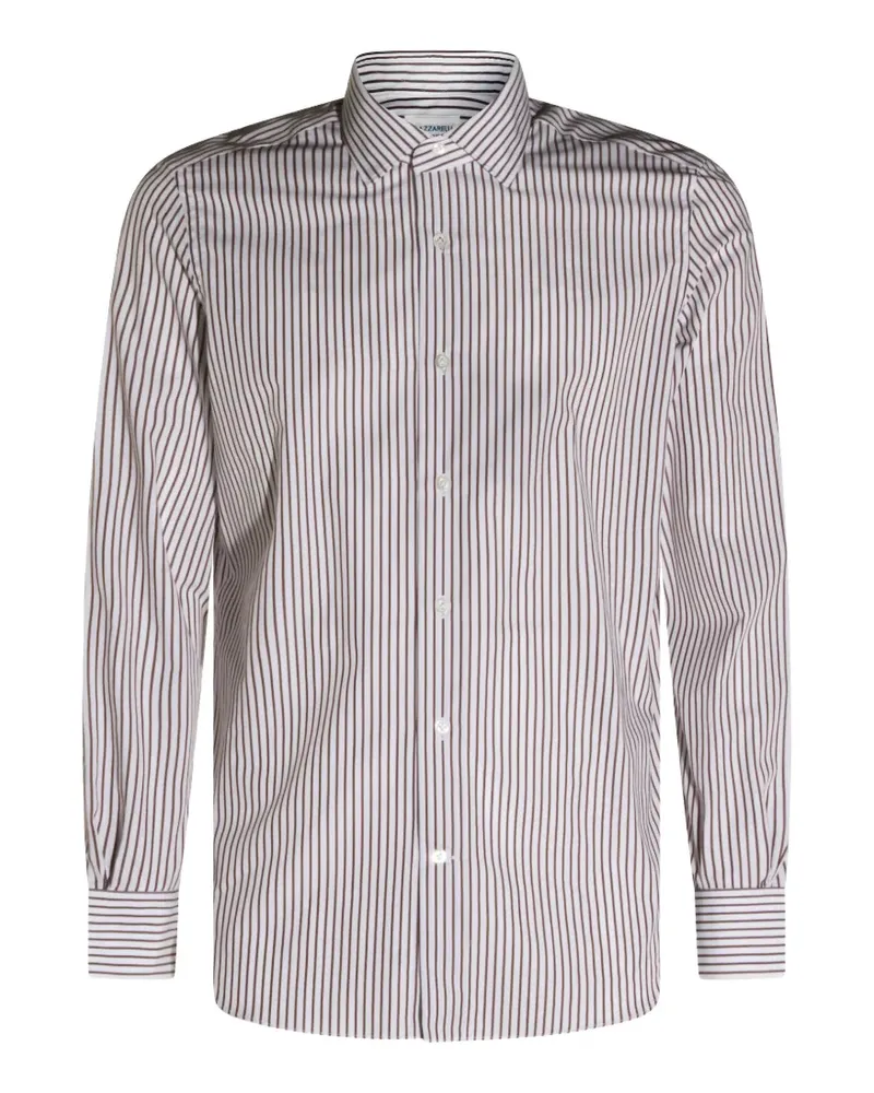MAZZARELLI striped button shirt - Weiß Weiß