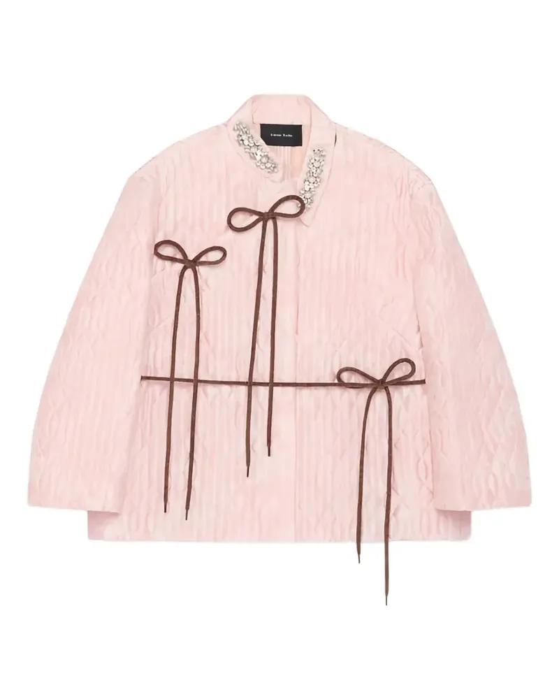 Simone Rocha quilted crystal-embellished jacket - Rosa Rosa