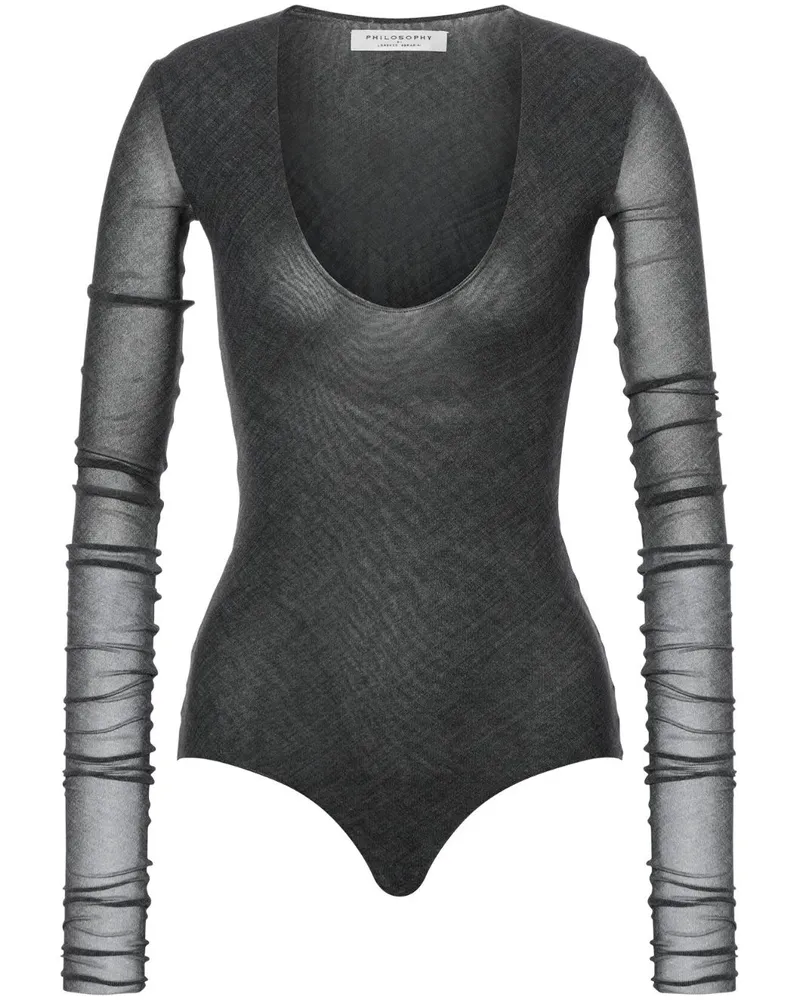 Philosophy Di Lorenzo Serafini Langärmeliger Body - Grau Grau