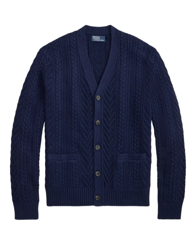 Ralph Lauren Aran-knit cotton cardigan - Blau Blau