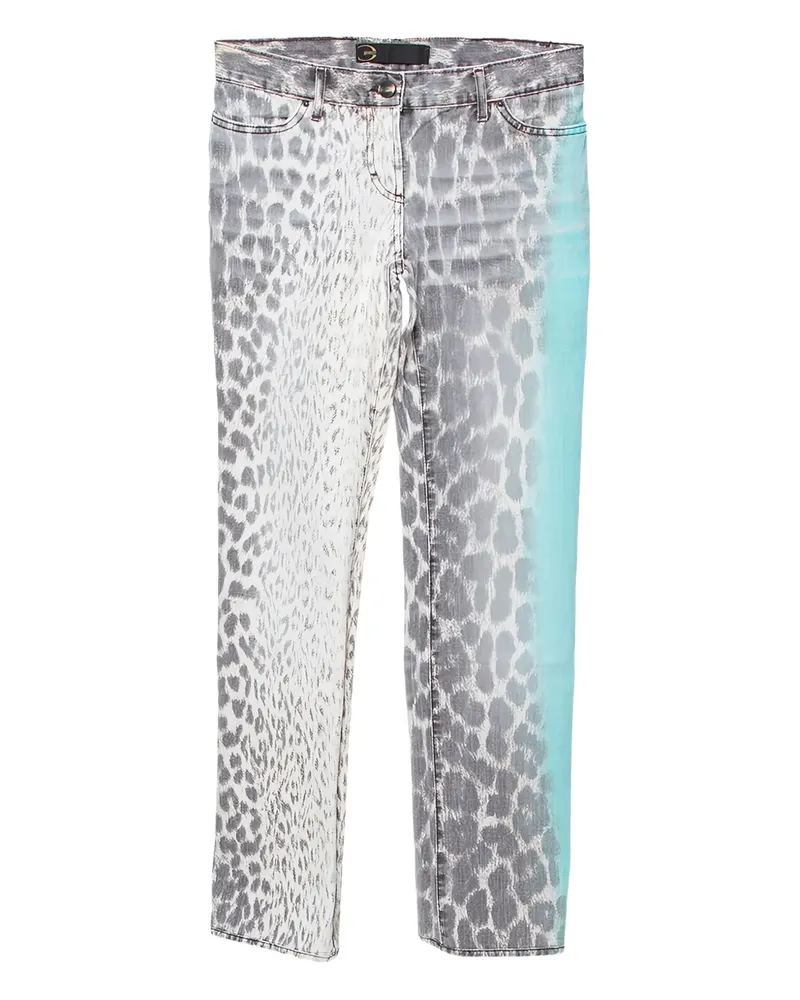 Just Cavalli Hose mit Animal-Print - Grau Grau