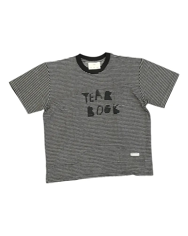 Song For The Mute Yearbook striped T-shirt - Schwarz Schwarz