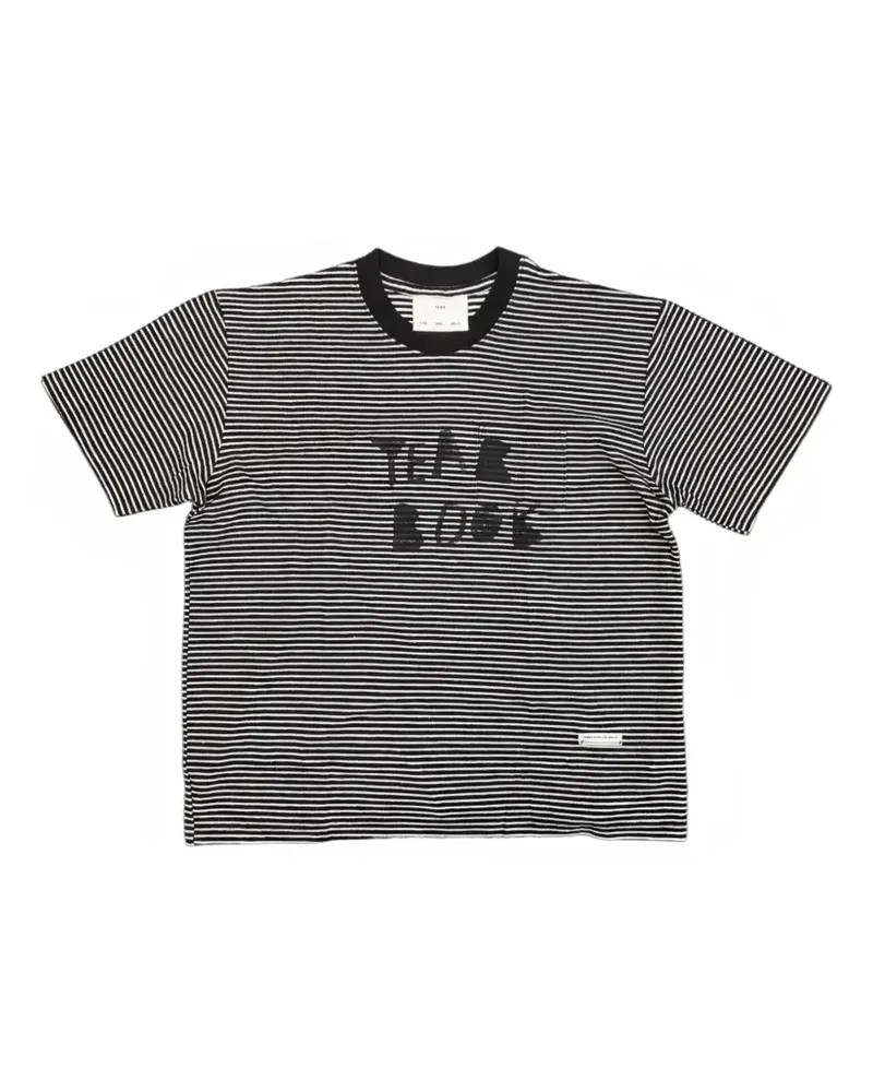 Song For The Mute Gestreiftes Yearbook T-Shirt - Schwarz Schwarz