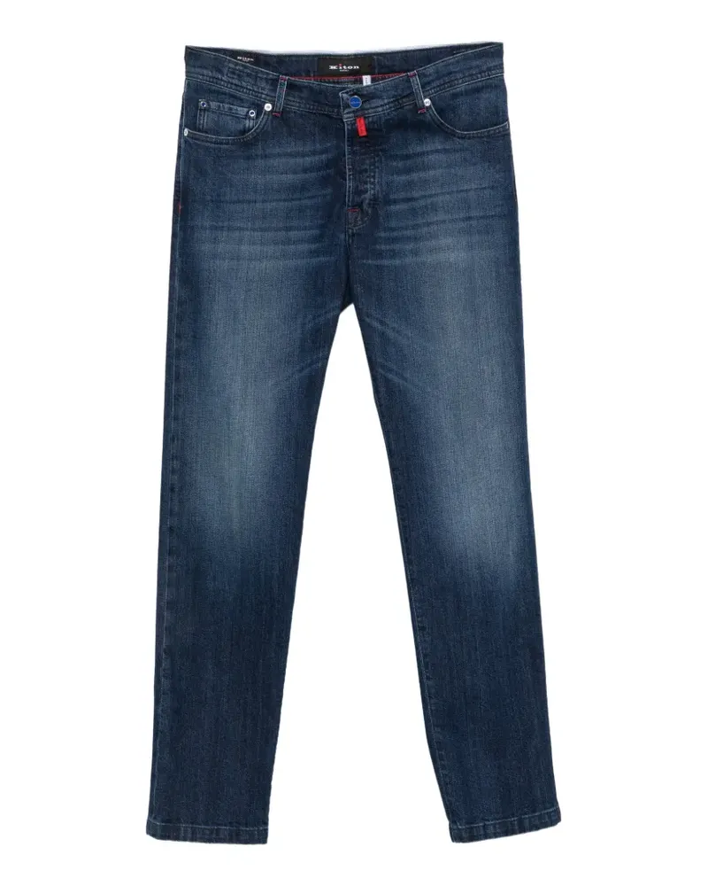 Kiton faded straight-leg jeans - Blau Blau
