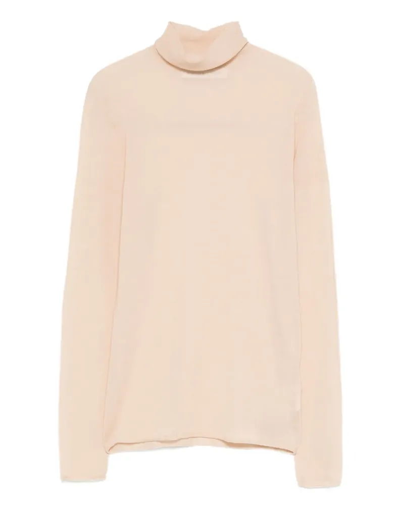 Carven Langarmshirt mit Rollkragen - Nude Nude