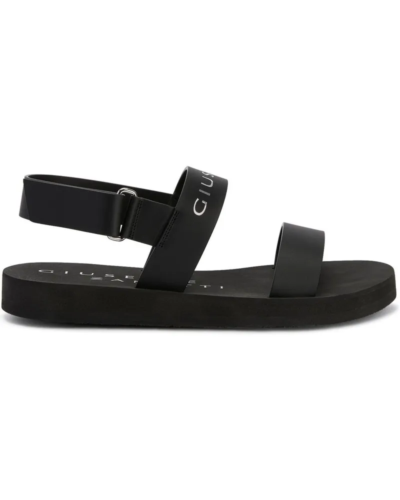 Giuseppe Zanotti GZ Saiph Sandalen mit Logo-Riemen - Schwarz Schwarz