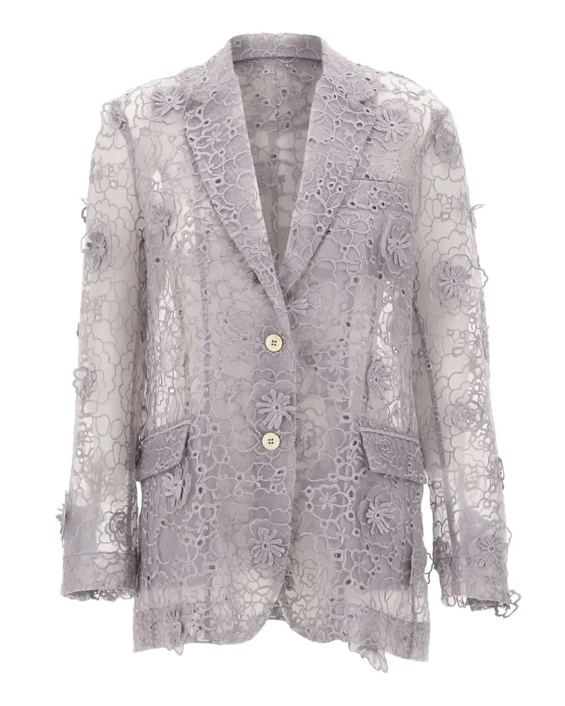 The Garment Sydney floral-embroidery blazer - Grau Grau
