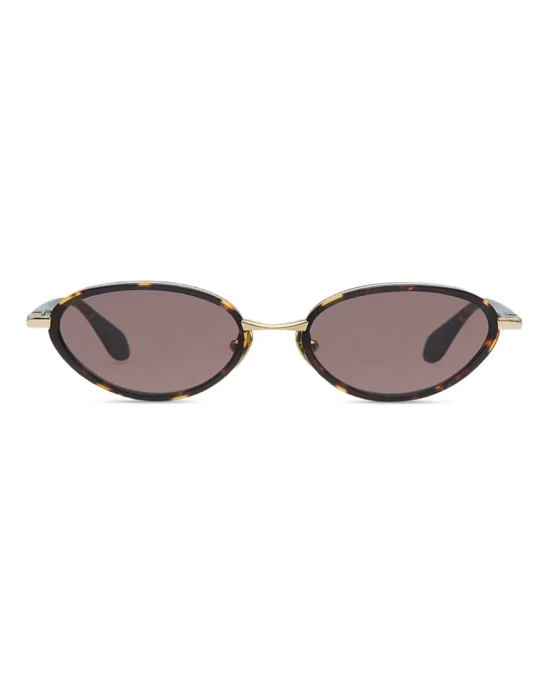 GIGI STUDIOS Evela oval-frame sunglasses - Braun Braun