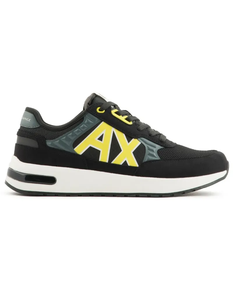 Armani Exchange Sneakers mit Logo-Print - Schwarz Schwarz