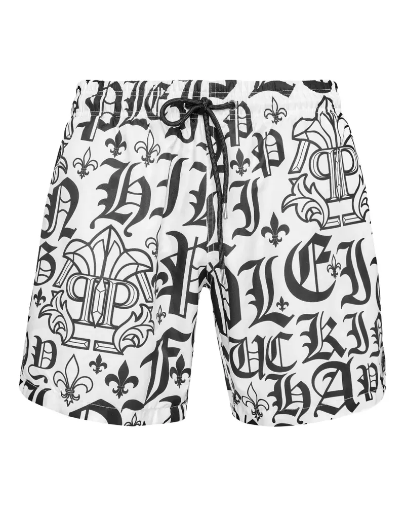 Philipp Plein Boxer Badeshorts - Weiß Weiß