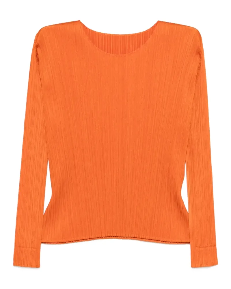 Issey Miyake Monthly Colors December pleated T-shirt - Orange Orange