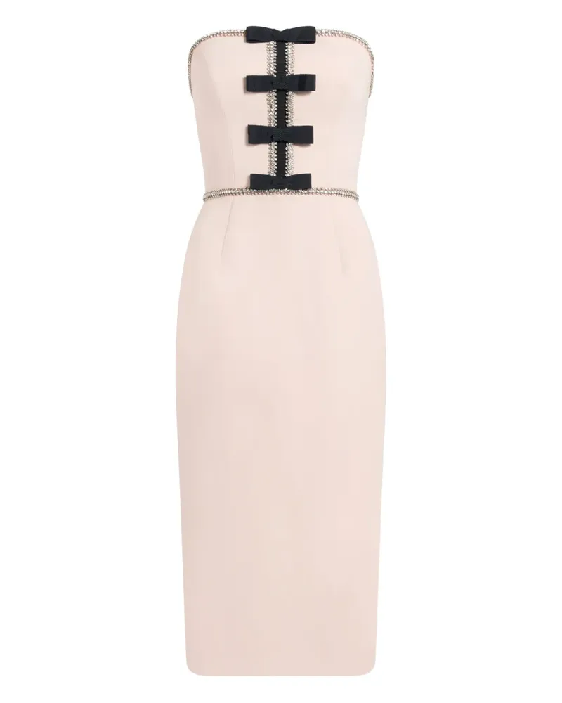 Jenny Packham Odette bow embellished dress - Nude Nude