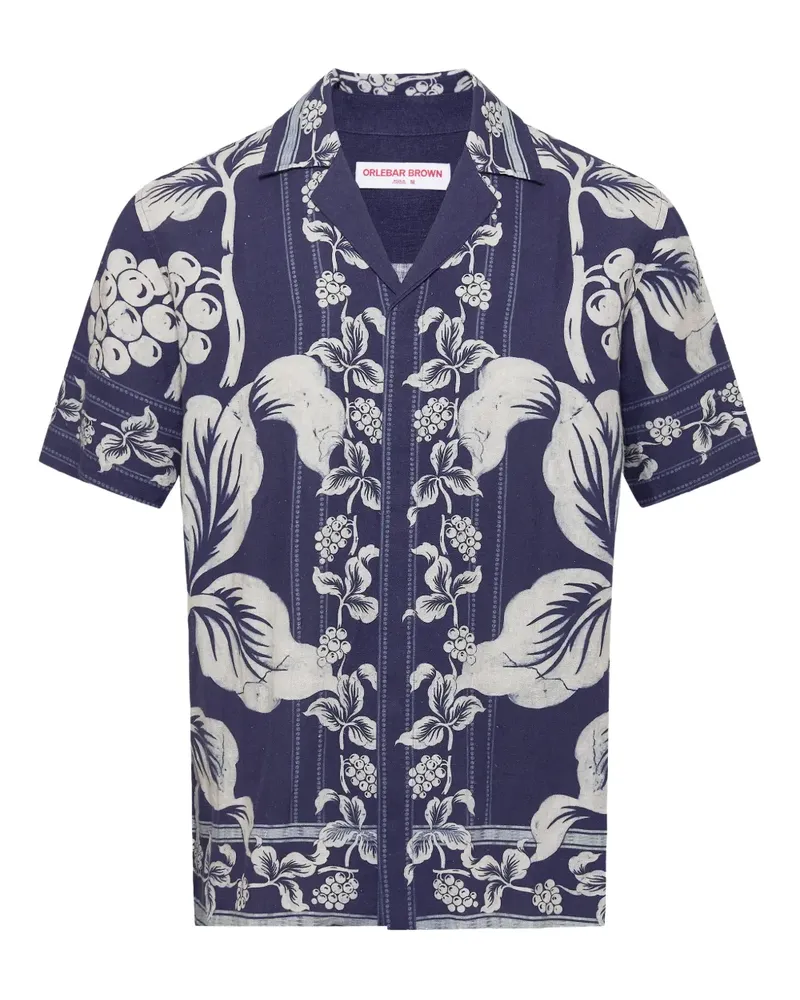 Orlebar Brown Maitan Hemd aus Leinen - Blau Blau