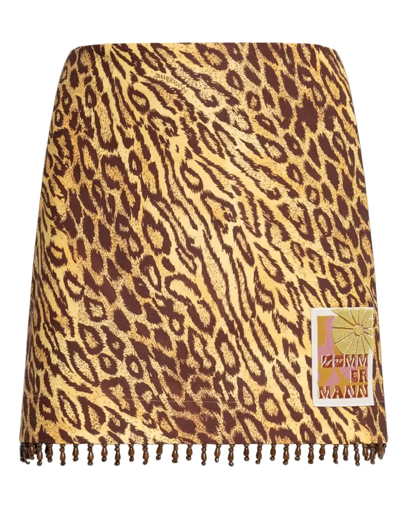 Zimmermann Rock mit Perlen - Braun Braun