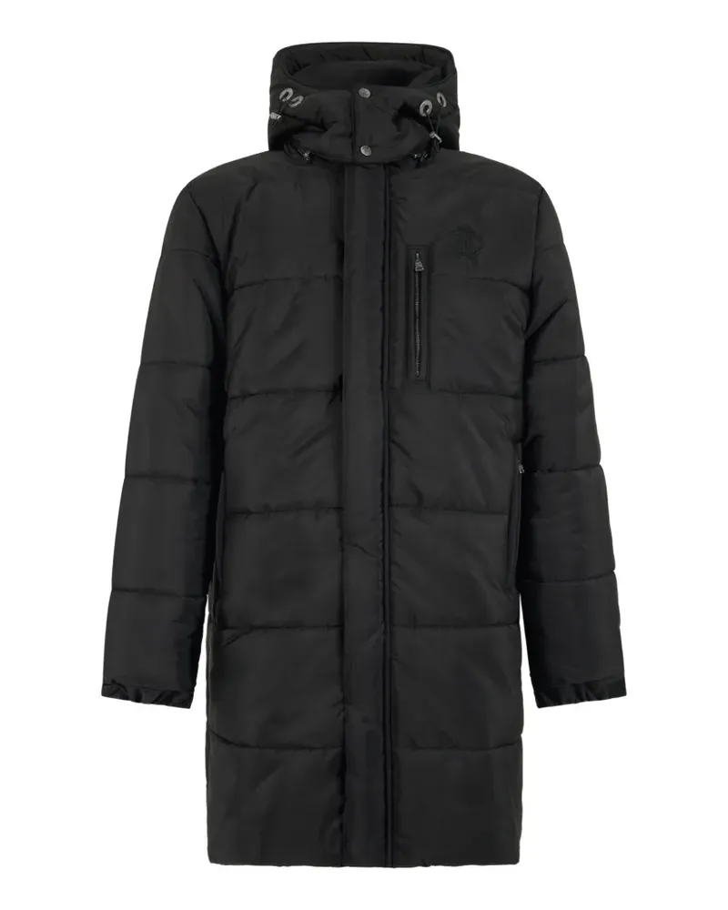Roberto Cavalli quilted hooded coat - Schwarz Schwarz