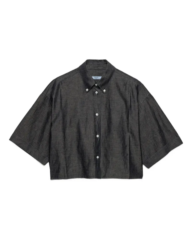 Prada Kurzärmeliges Chambray-Hemd - Blau Blau