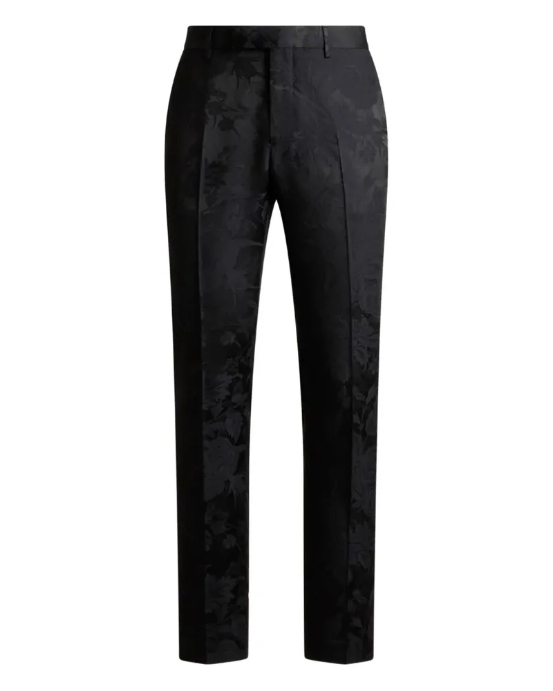Etro Hose mit Paisley-Jacquard - Schwarz Schwarz