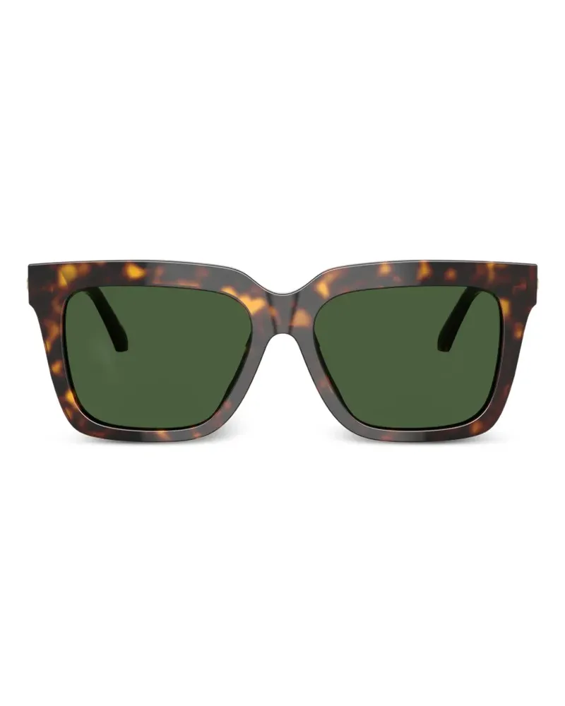 Versace Eckige Sonnenbrille mit Logo - Braun Braun