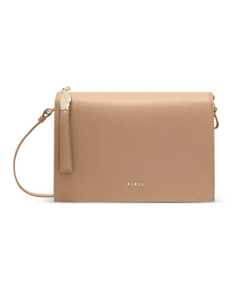 Furla mini Ofelia leather crossbody bag - Braun Braun