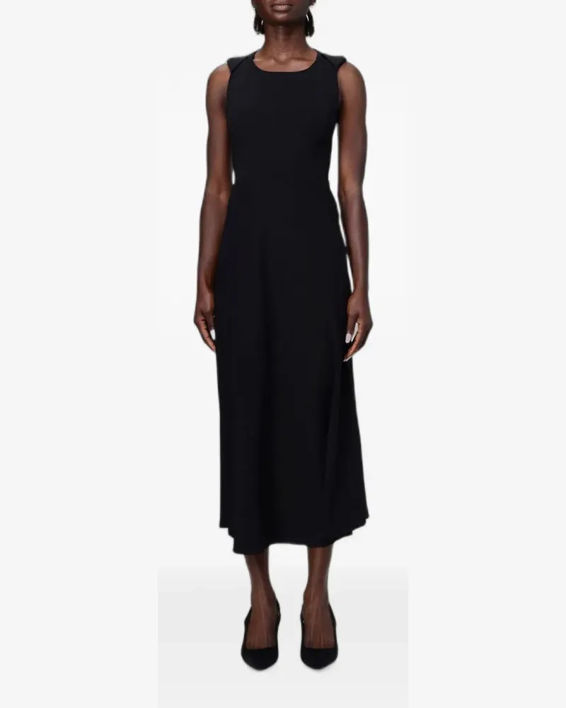 Armani Exchange crêpe sleeveless midi dress - Schwarz Schwarz