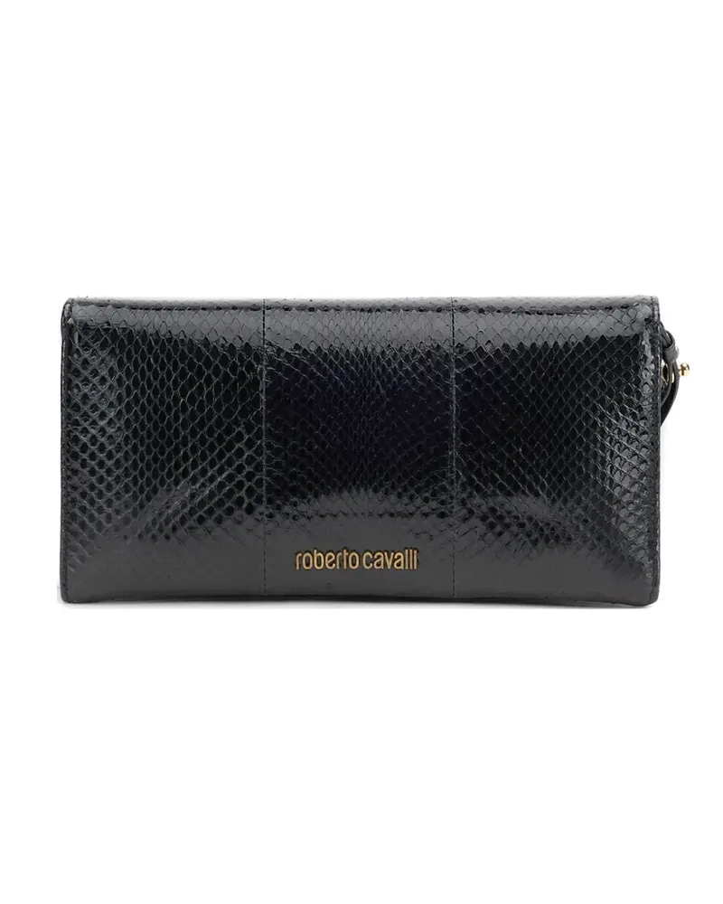 Roberto Cavalli Roar leather clutch bag - Schwarz Schwarz