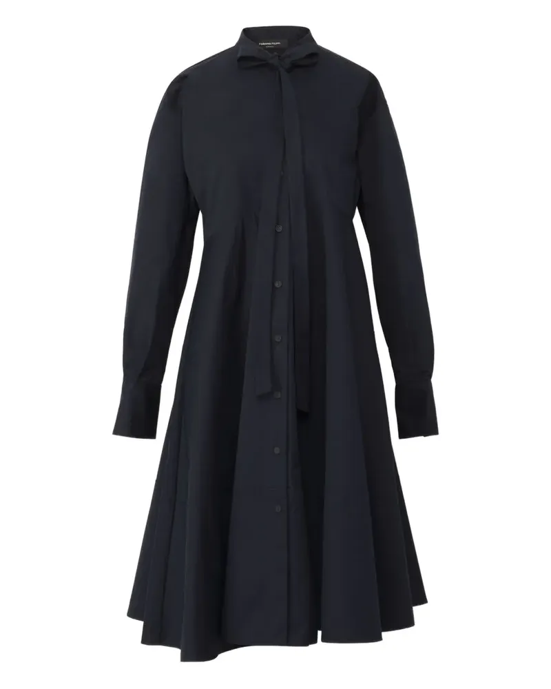 Fabiana Filippi Midikleid mit Schleifenkragen - Blau Blau