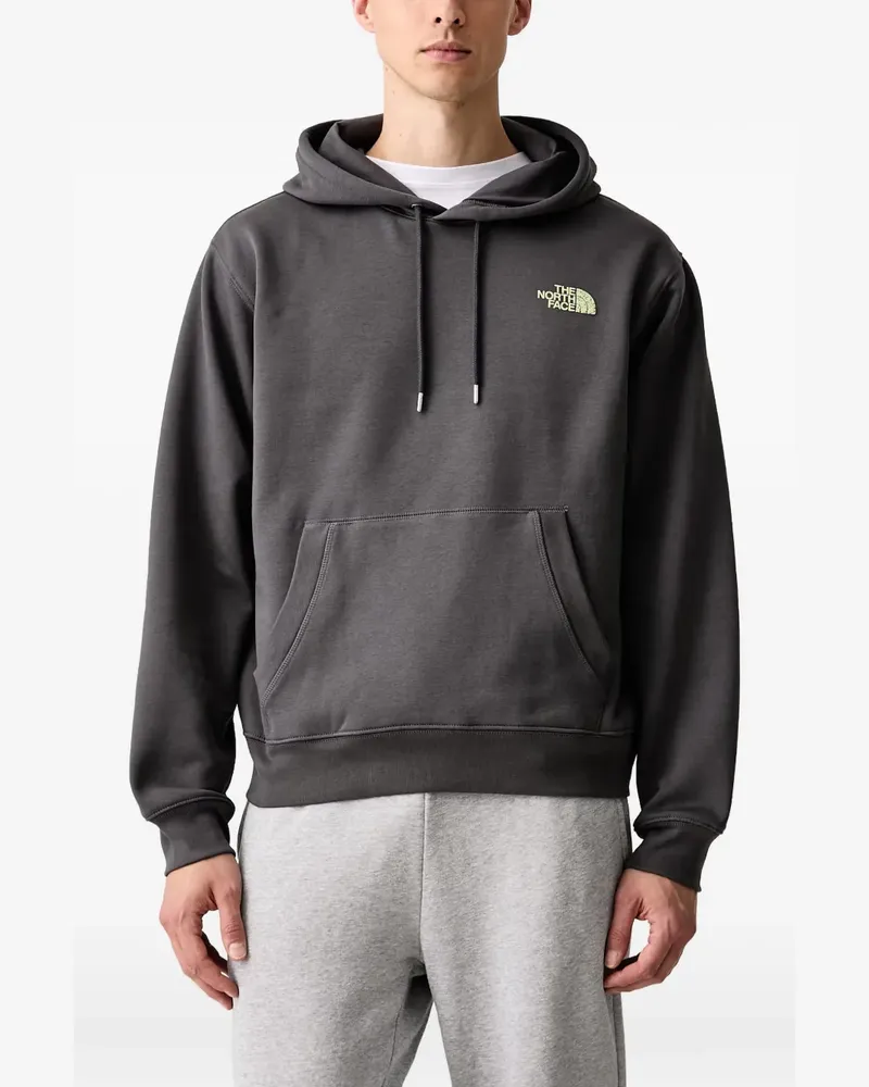 The North Face graphic-print drawstring hoodie - Grau Grau