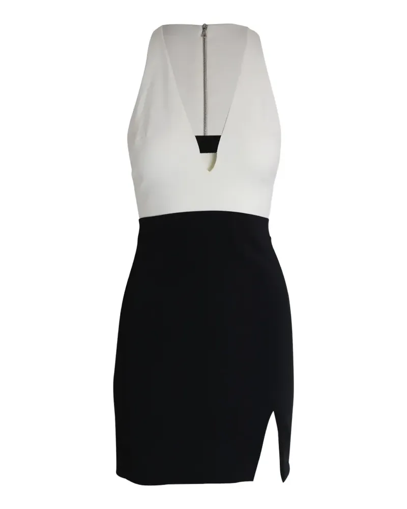 David Koma sleeveless V-neck mini dress - Schwarz Schwarz