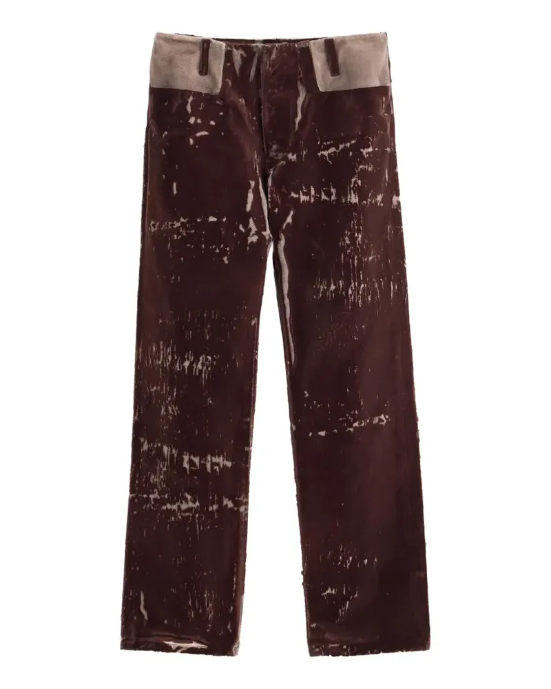 Maison Margiela Beflockte Jeans - Braun Braun