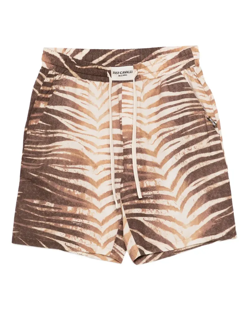 Just Cavalli drawstring printed shorts - Braun Braun