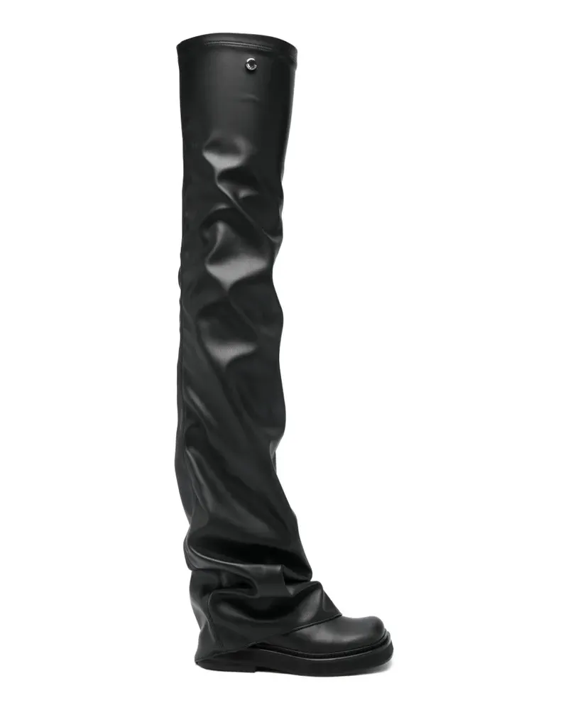 ATTICO round-toe boots - Schwarz Schwarz