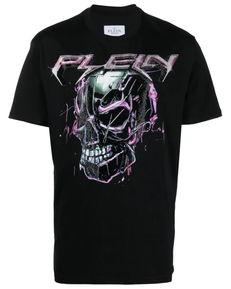 Philipp Plein T-Shirt mit Logo-Verzierung - Schwarz Schwarz
