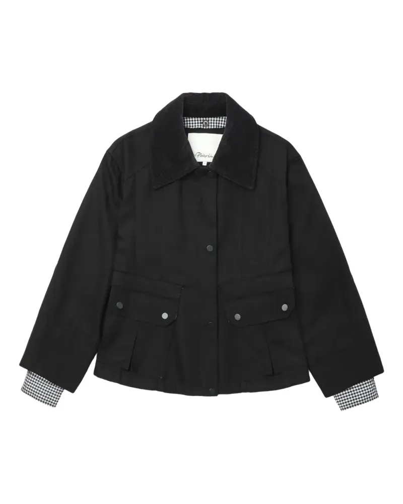 3.1 phillip lim Jacke mit karierten Einsätzen - Schwarz Schwarz