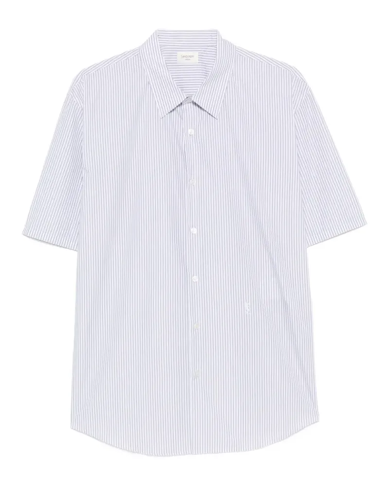 Saint Laurent Gestreiftes Hemd - Weiß Weiß