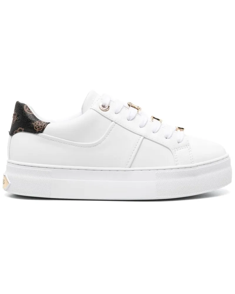 Guess Giella Sneakers mit Logo-Anhängern - Weiß Weiß