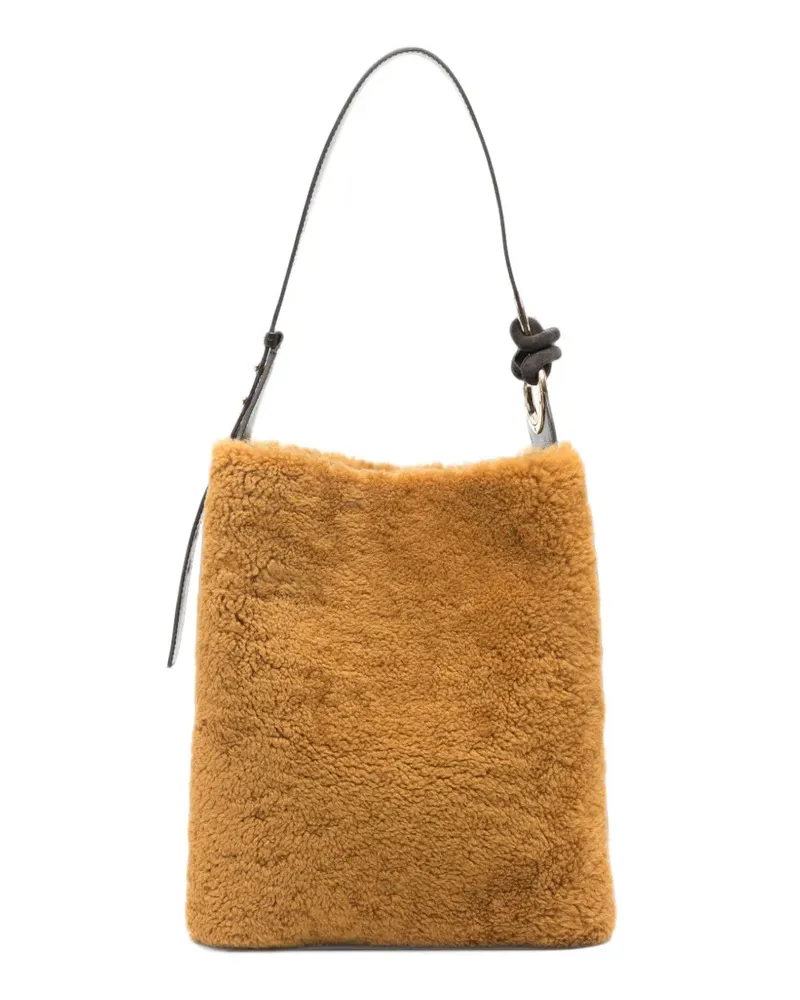 Anya Hindmarch Ringo shearling shoulder bag - Braun Braun