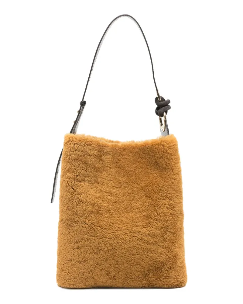 Anya Hindmarch Ringo Schultertasche aus Shearling - Braun Braun