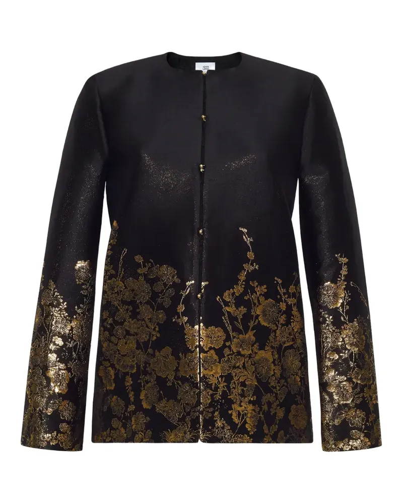 Adam Lippes Valens floral-jacquard jacket - Schwarz Schwarz
