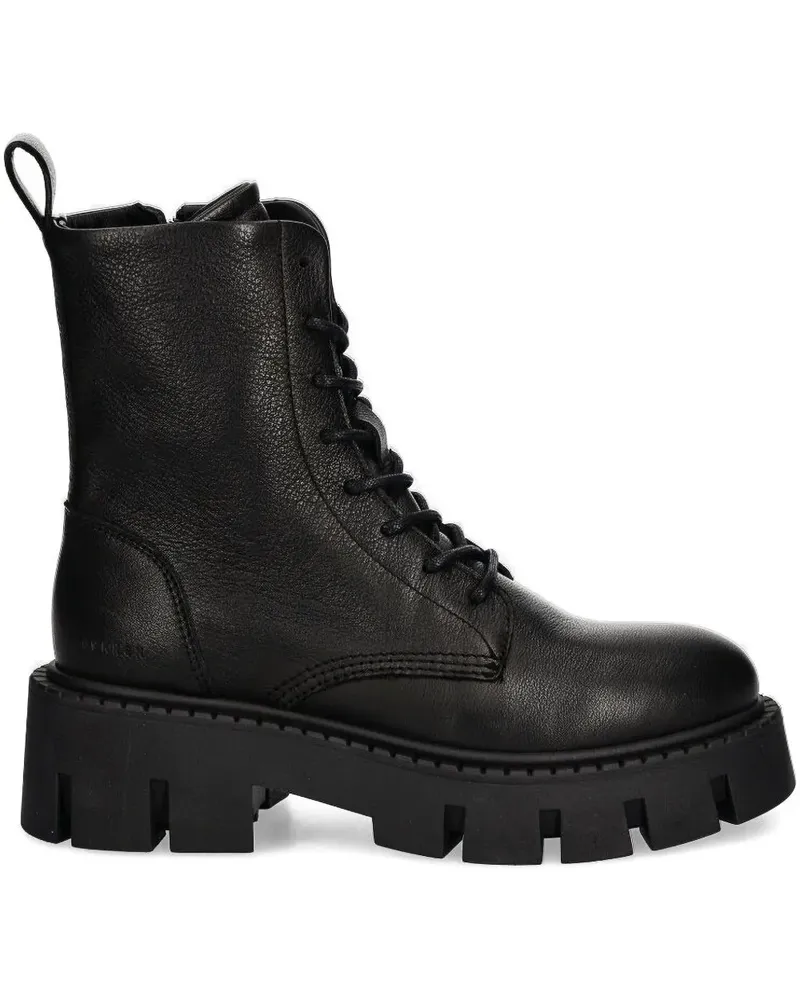 Copenhagen Bikerstiefel mit Schnürung - Schwarz Schwarz