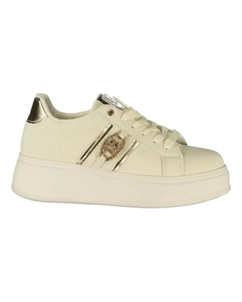 Laura Biagiotti logo-plaque platform sneakers - Nude Nude