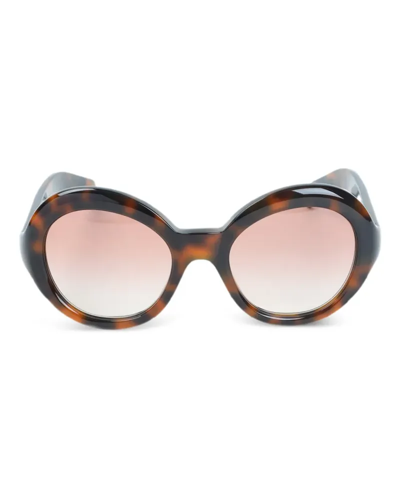 Prada tortoiseshell-effect round-frame sunglasses - Braun Braun