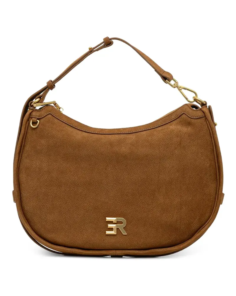 Ermanno Scervino logo-plaque shoulder bag - Braun Braun