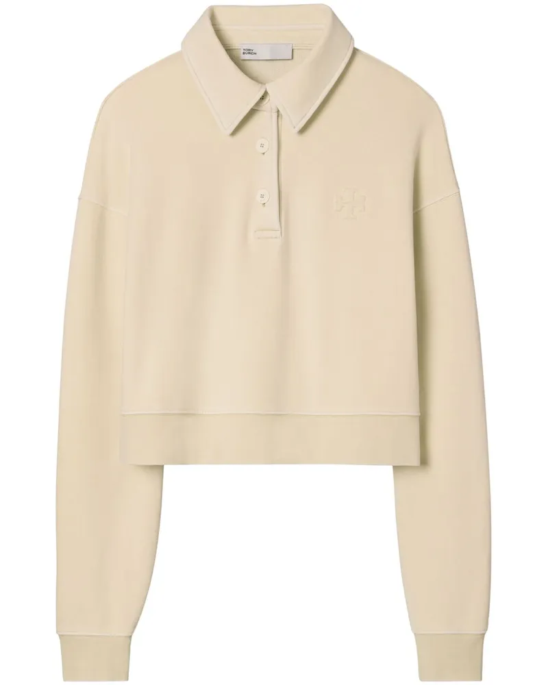 Tory Burch Poloshirt mit Double T-Applikation - Nude Nude