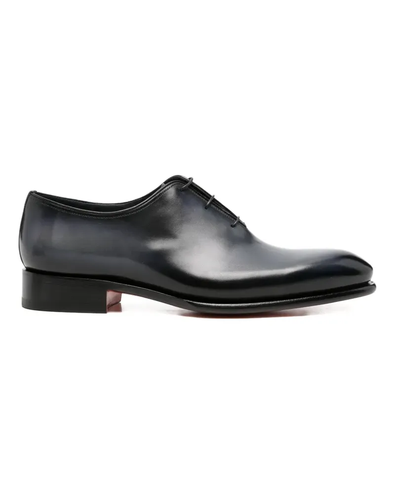 Santoni lace-up leather oxford shoes - Blau Blau