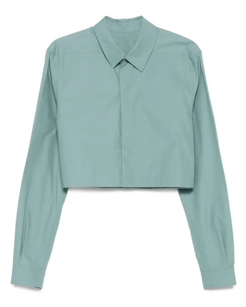 Rick Owens Cropped-Hemd mit langen Ärmeln - Blau Blau