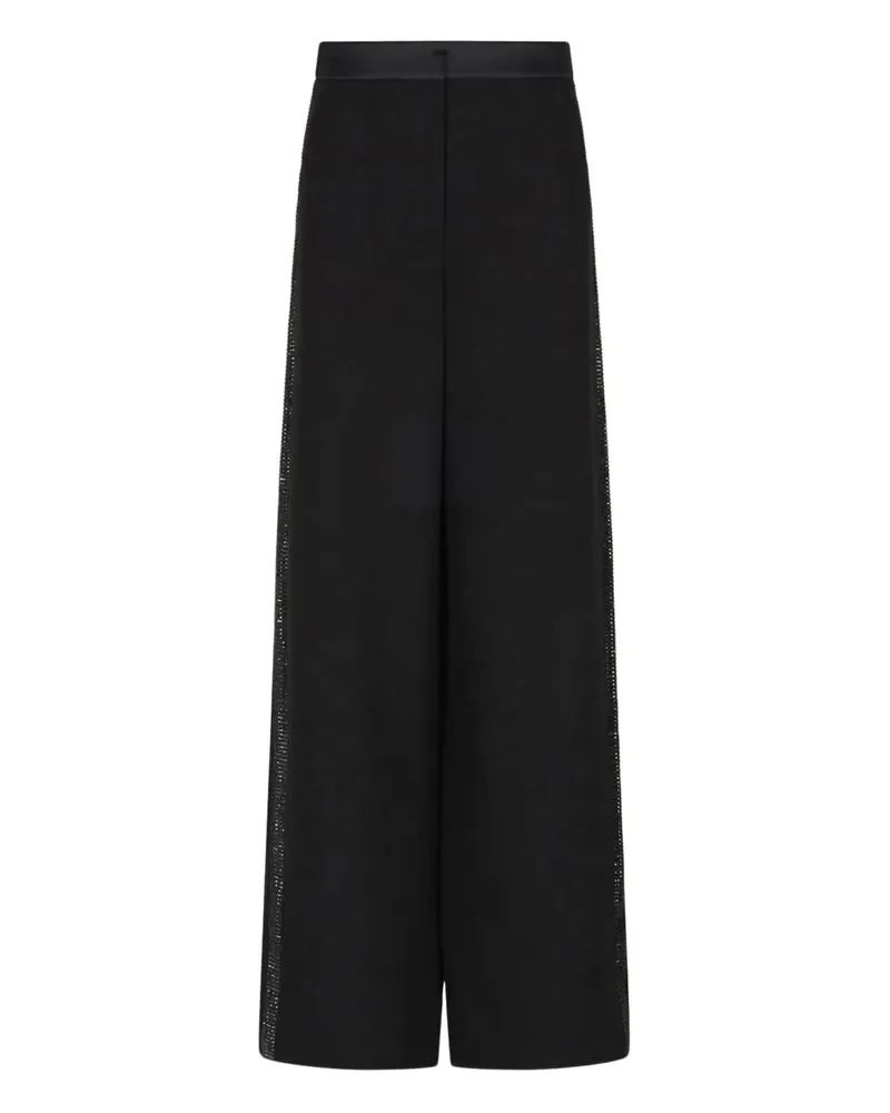 Giorgio Armani Seidenhose mit Strass - Schwarz Schwarz