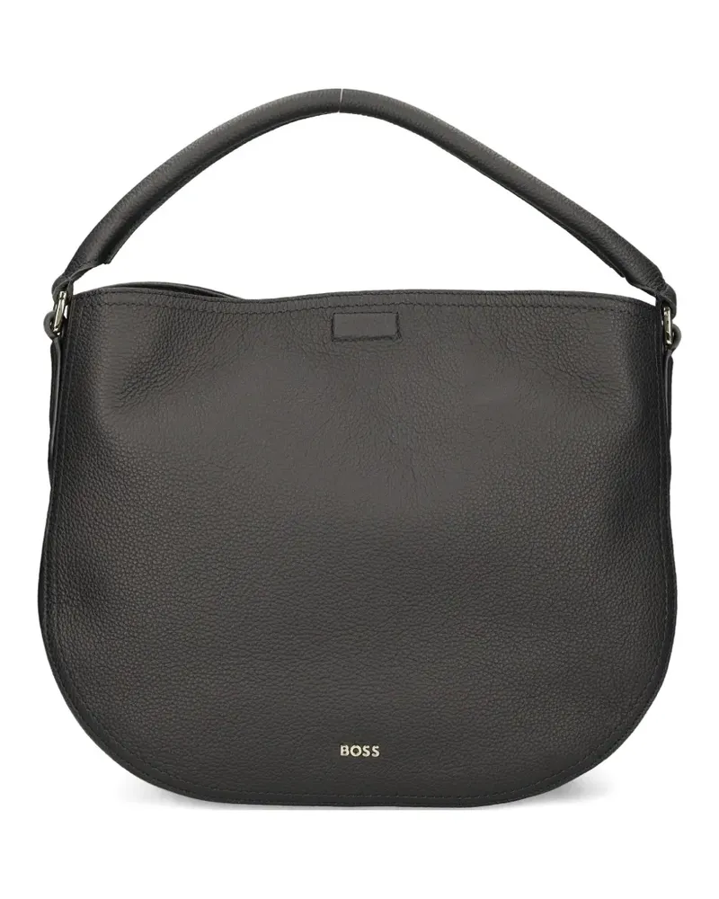 HUGO BOSS grained-leather detachable-strap shoulder bag - Schwarz Schwarz