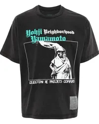 Yohji Yamamoto x NEIGHBORHOOD T-Shirt mit grafischem Print Grau